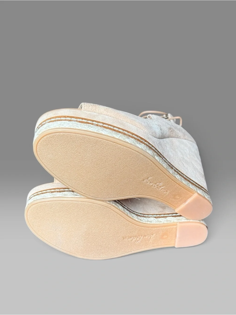 Sam Edelman Harriet Lace-Up Suede Wedge Sandals. New without Tags